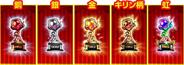 スマスロ 化物語のサミートロフィー 銅 銀 金 キリン 虹